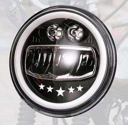 Factory Five Stars 7-Inch Round LED Motorcycle Headlight
