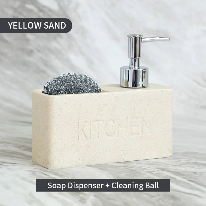 2-in-1 Multifunctional Resin Dispenser for Hand Soap and Kitchen Sponge Storage