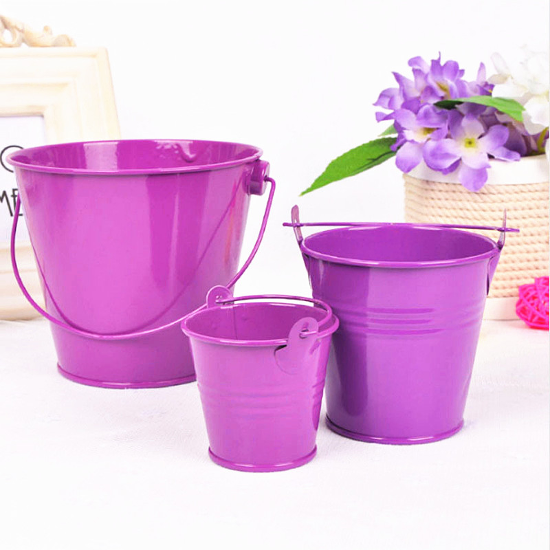 Promotional High Quality Small Durable Handle Sustainable Metal Bucket Cleaning Kitchen Accessories