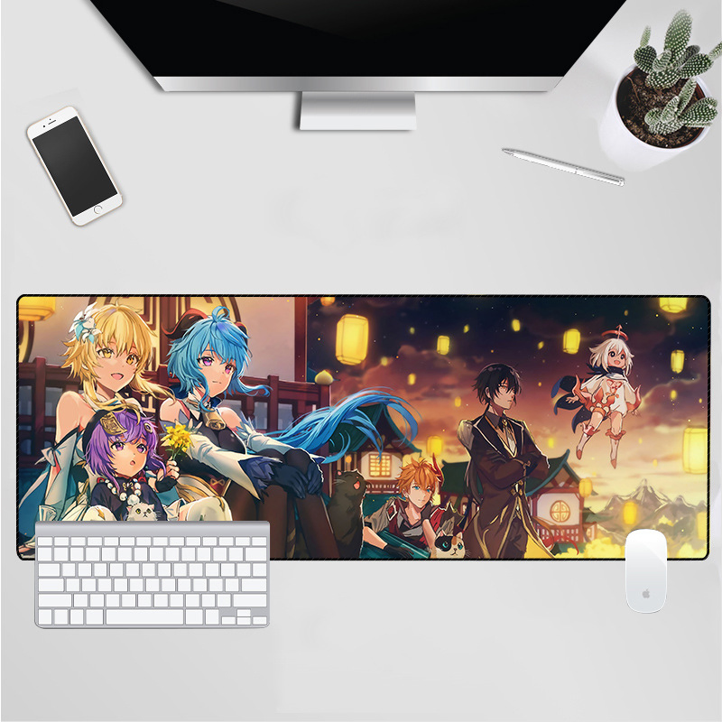 Anime Figure Mouse Pad Merch for Computer Fiber Fabric