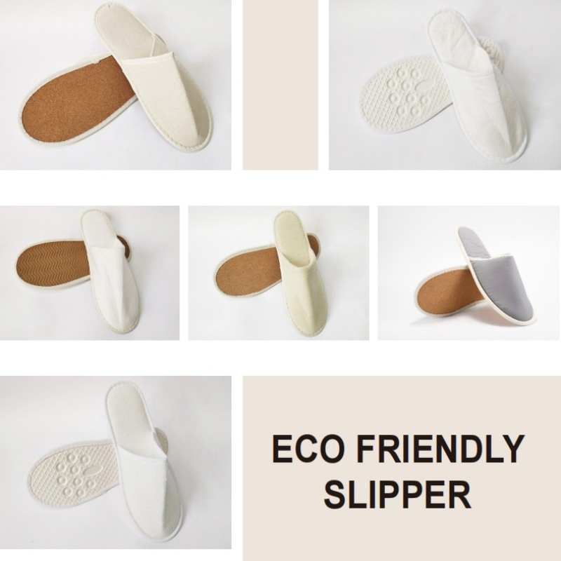 Personalized White Disposable Hotel Slippers 04