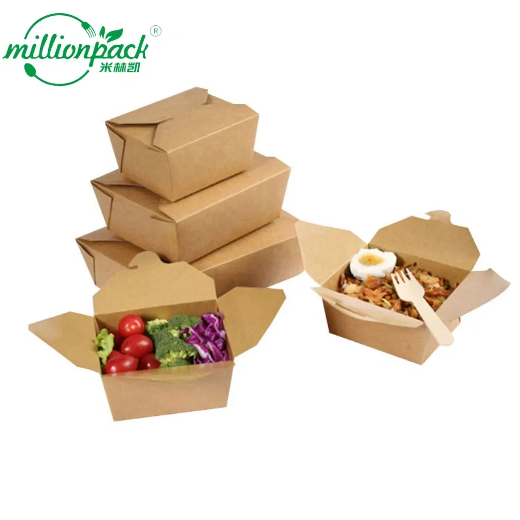 Eco Friendly Kraft Paper Box for Hot Food Packaging