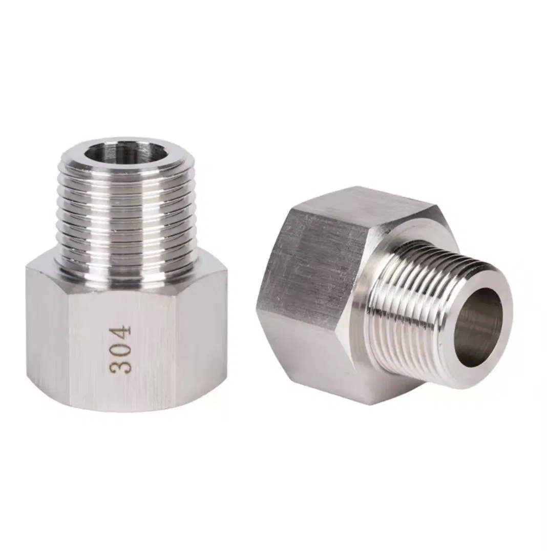 Cast Pipe Adapter Fitting Negative Reducer Hex Bushing NPT Stainless Steel Male Female 1" NPT to 1/2" 1 Piece 1 Years Hose Tail
