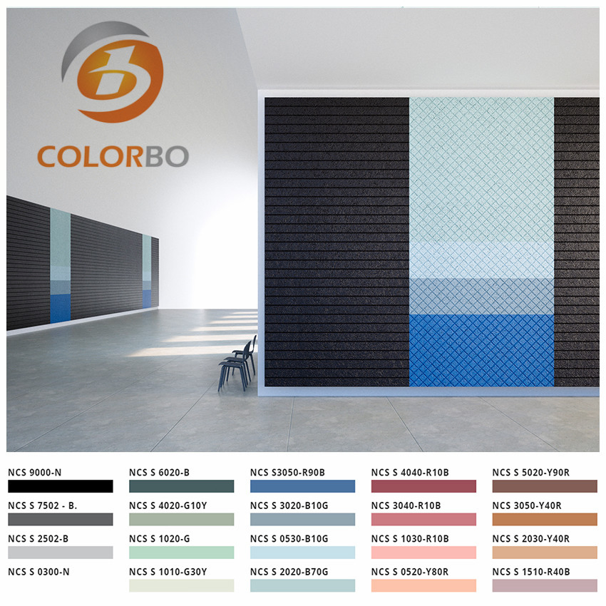 Practical Black Surface Wood Wool Acoustic Panel