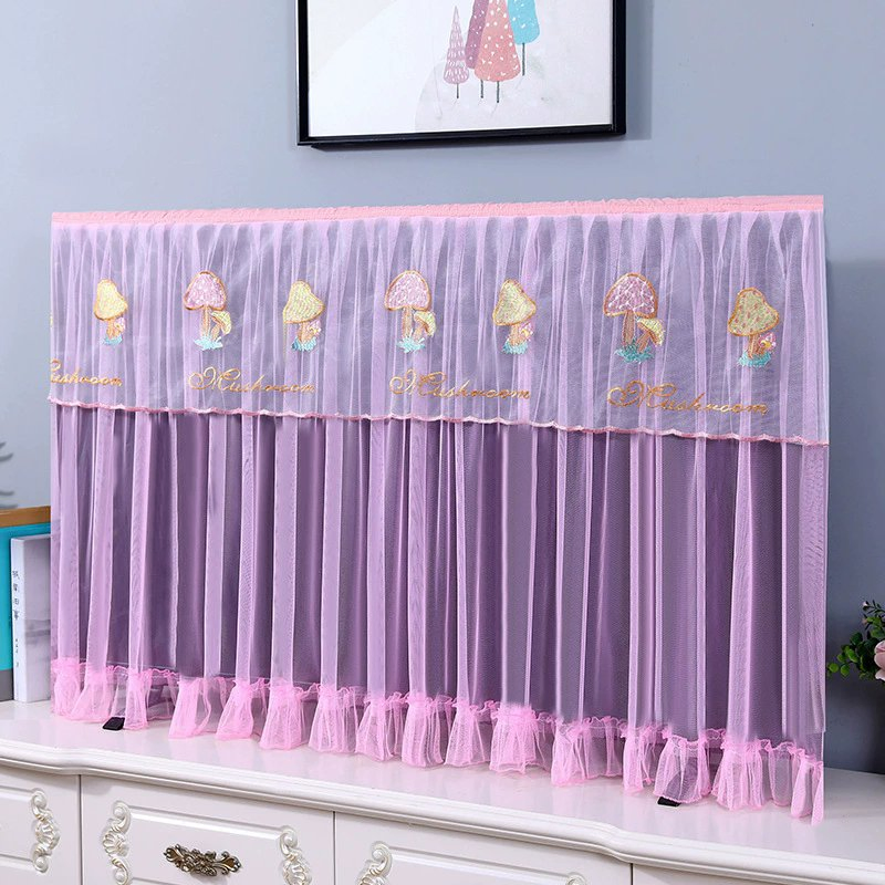 New LCD Monitor Television Dust Cover Lace Household Simple Home Decoration TV Protector