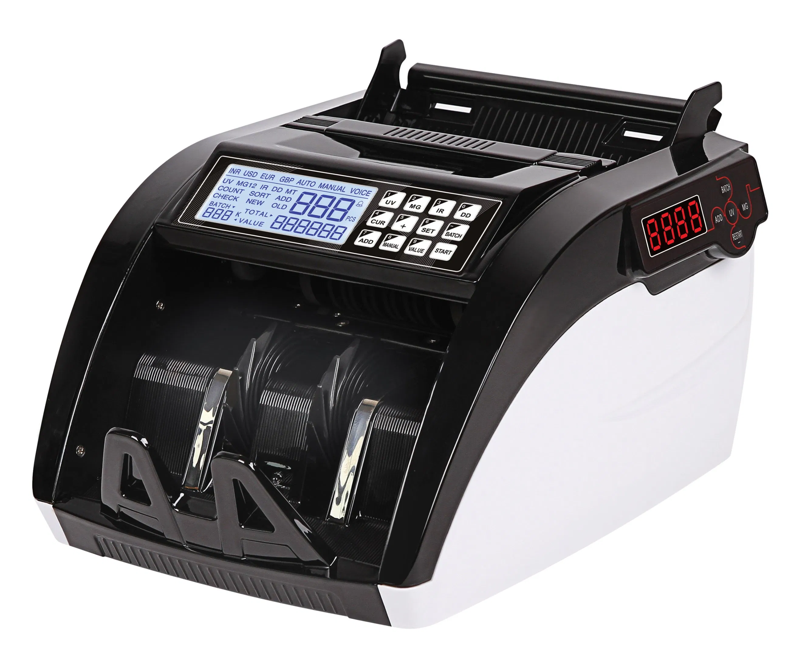 Al-6100 LCD/LED Display Bill Counting Machine Paper Money Counting Bill Banknote Counter