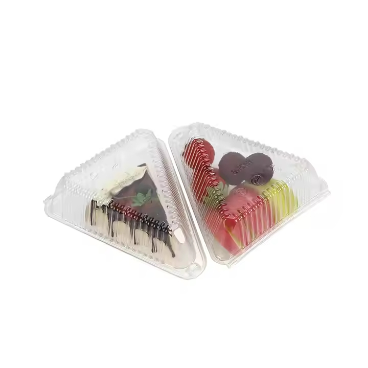 Transparent Disposable Biodegradable Compostable PLA Tableware for Cake Container