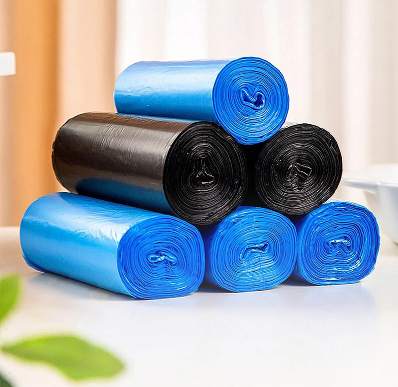 Hot Sale Colored Plastic Bag HDPE/LDPE Roll Vest Pack Star-Sealed Custom Printing Logo Garbage Rubbish Trash Bags