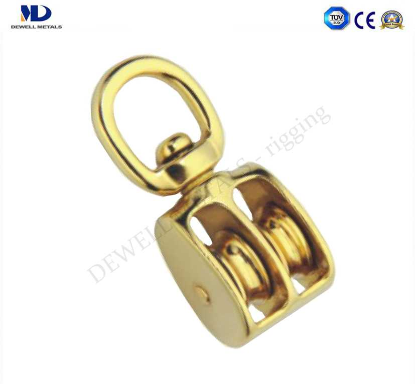 Bronze Casting Pulley Double Sheave Rigid Eye