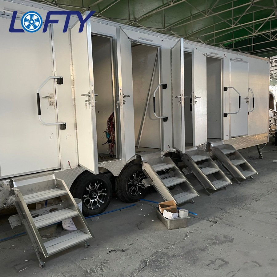 Mobile Composting Luxury China Portable Flush Restroom Bathroom Shower Toilet Toilets Trailer for Camping