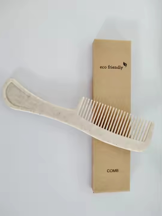Hot Selling Wheat Straw Biodegradable Hair Combs Custom Logo Accept