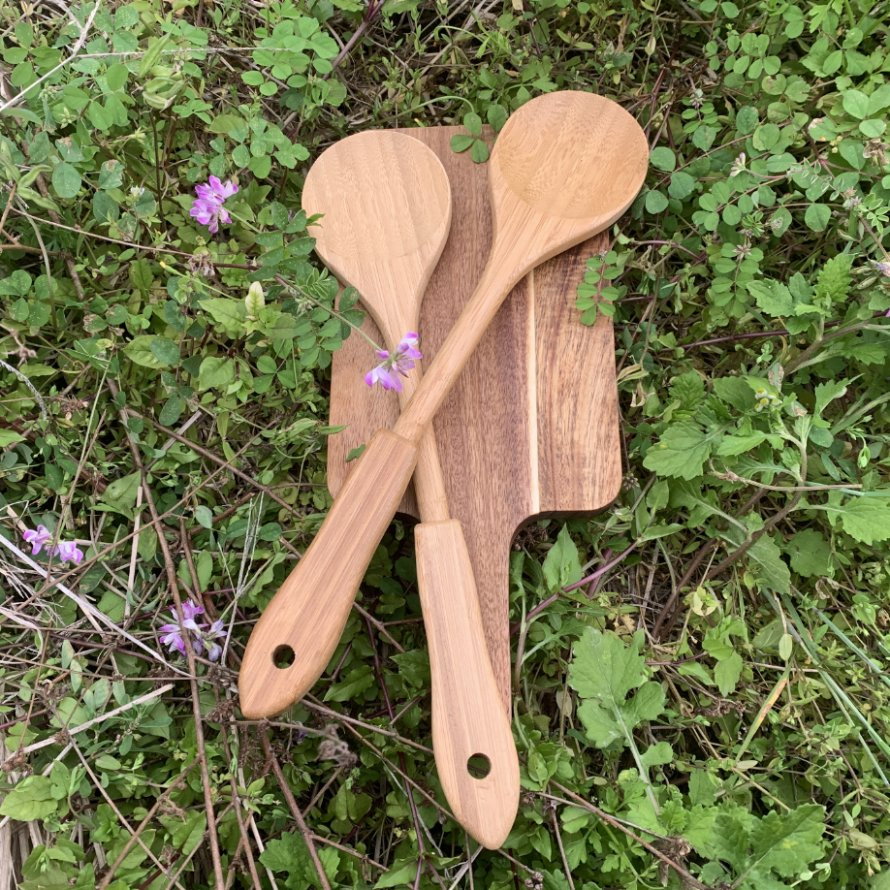 Bamboo Kitchen Cooking Salad Soup Mixed Spoon