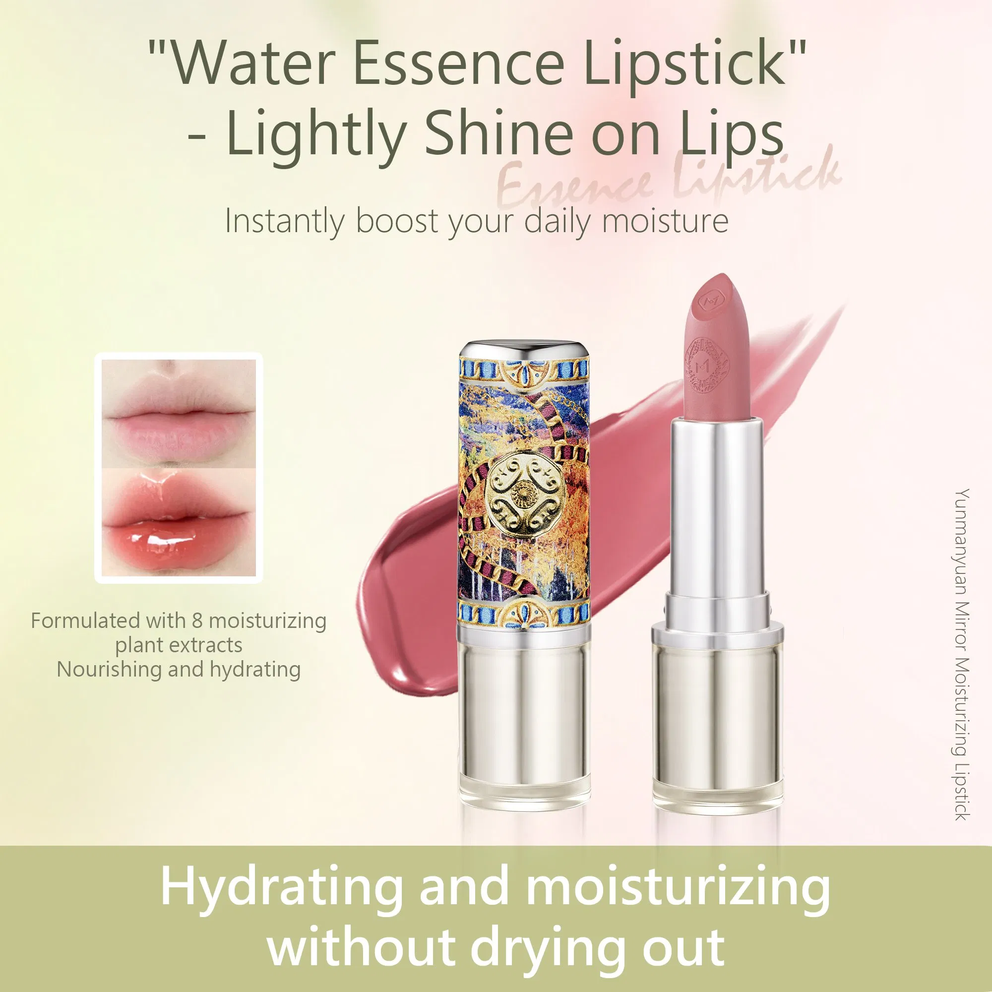 Wholesale New Arrival Vegan Lip Makeup Light Mirror Creamy Hydrating Glossy Lipstick