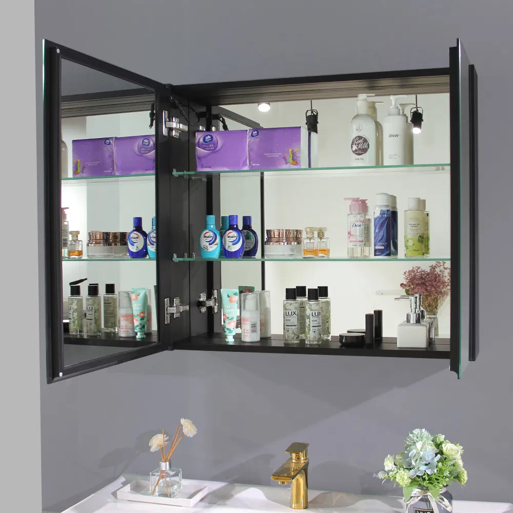Bathroom Vanity LED Mirror Cabinet Wall Mounted Vanity Magnifying Mirror Bathroom Cabinet