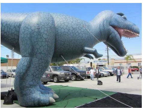 2023 New 25'x50' Giant Inflatable Realistic Triceratops Dinosaur (front view)