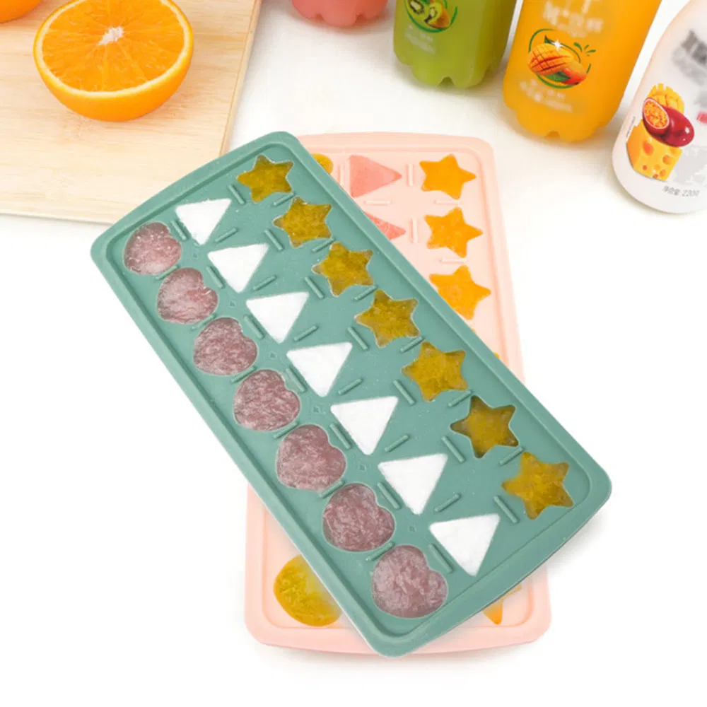 Форма для льда 'Звезда и Сердце' из силикона, 24 ячейки