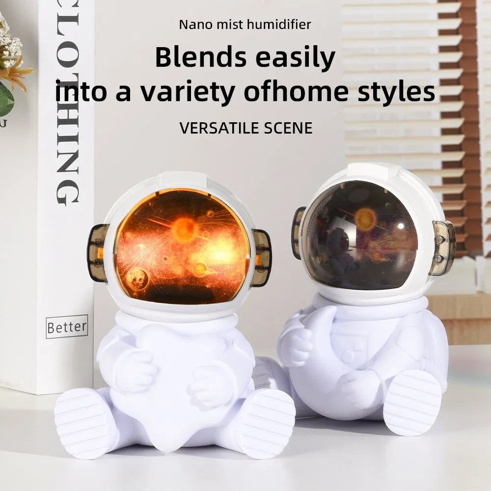 2025 Hot New Car Office Mini Air Atomizer Astronaut Humidifier Desktop Home Portable Air Humidifier with Night Light