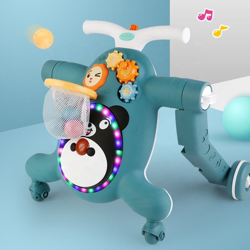 Samtoy 3 in 1 Electric Scooter Baby Walker Sit-to-Stand Learning Walker Kids Luxury Baby Stroller with Light and Music Baby Walker Baby Toy