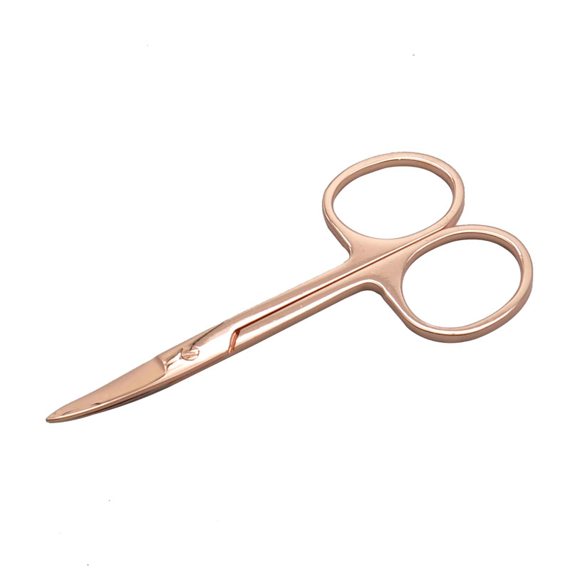 New Arrival Rose Golden Manicure Scissors Eyebrow Cuticle Scissors