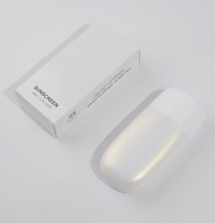 High Quality Natural Cream Sunscreen with SPF50 Waterproof Sunscreen Private Label