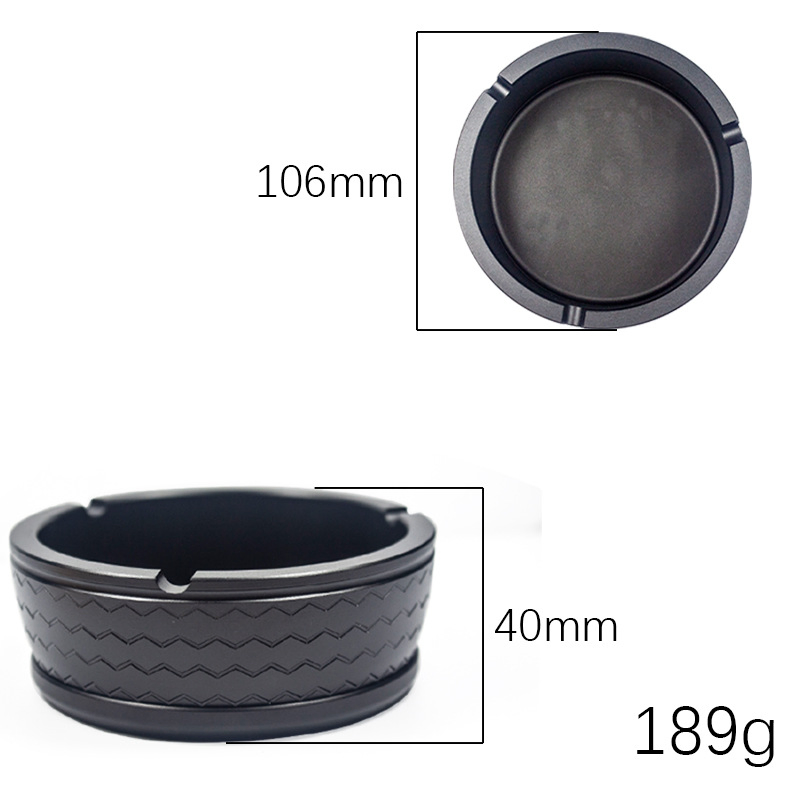 Smoking Accessories 106mm Outer Diameter Wave Design Metal Round Aluminum Smoking Ashtray