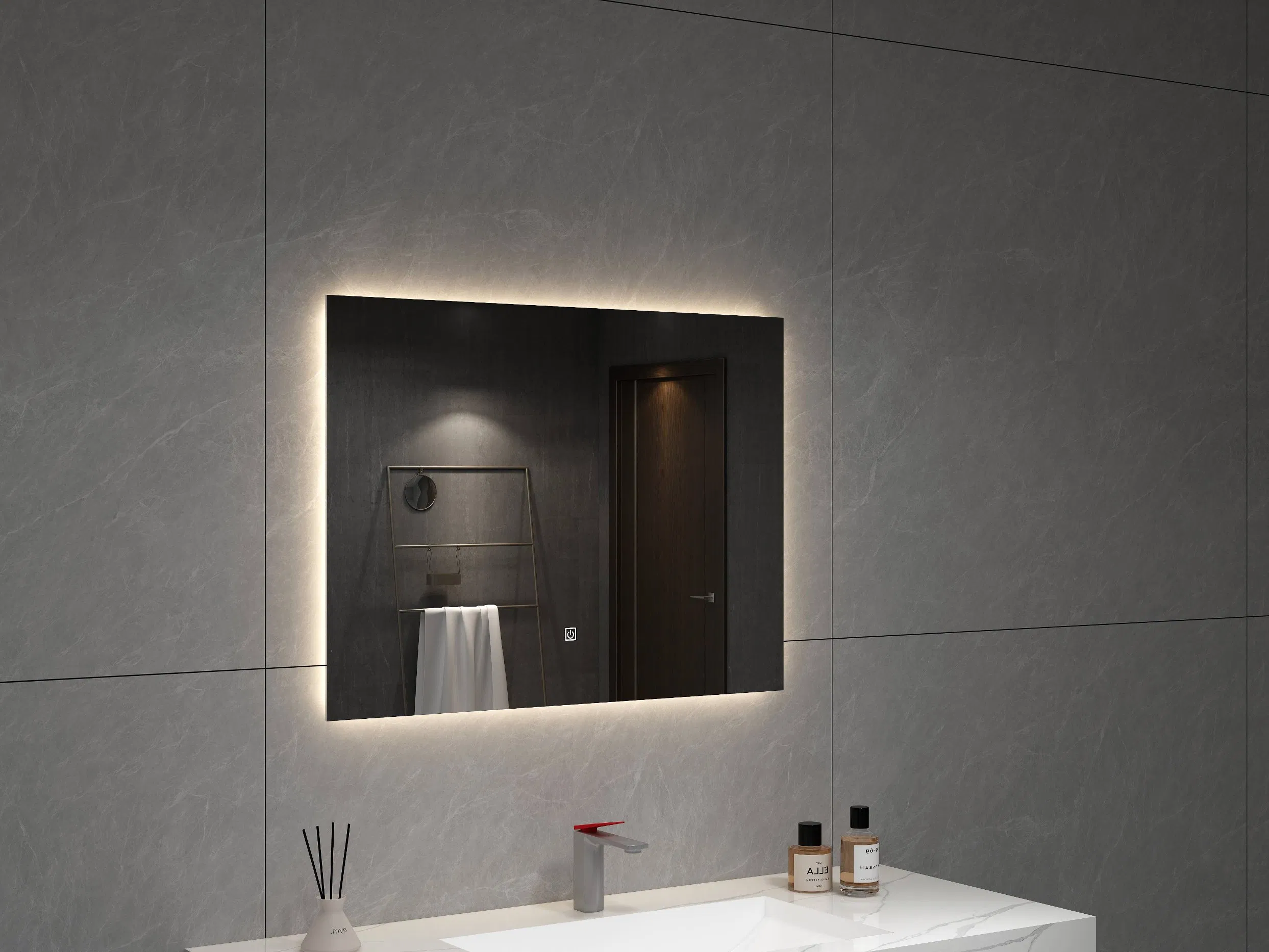 Makeup LED Mirror Three Light Colors Sanitary Ware Product