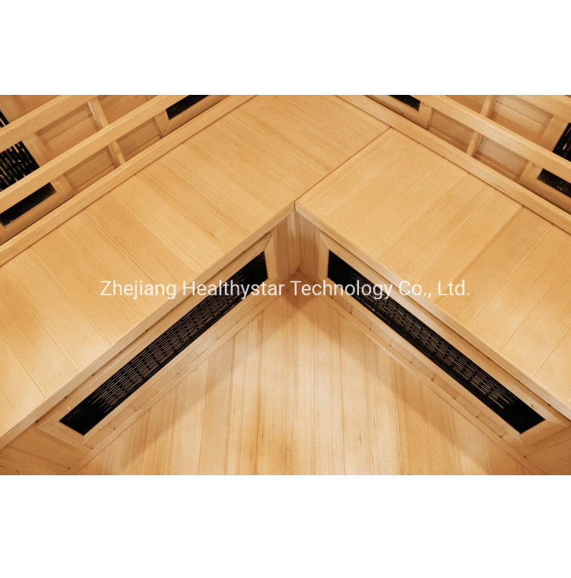 Угловая сауна с керамическим обогревом на 4 персоны