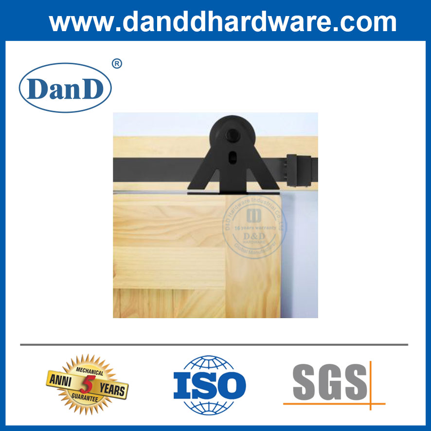 Black Horseshoe Hooves Shape Mini Steel Sliding Barn Door Hardware Kit