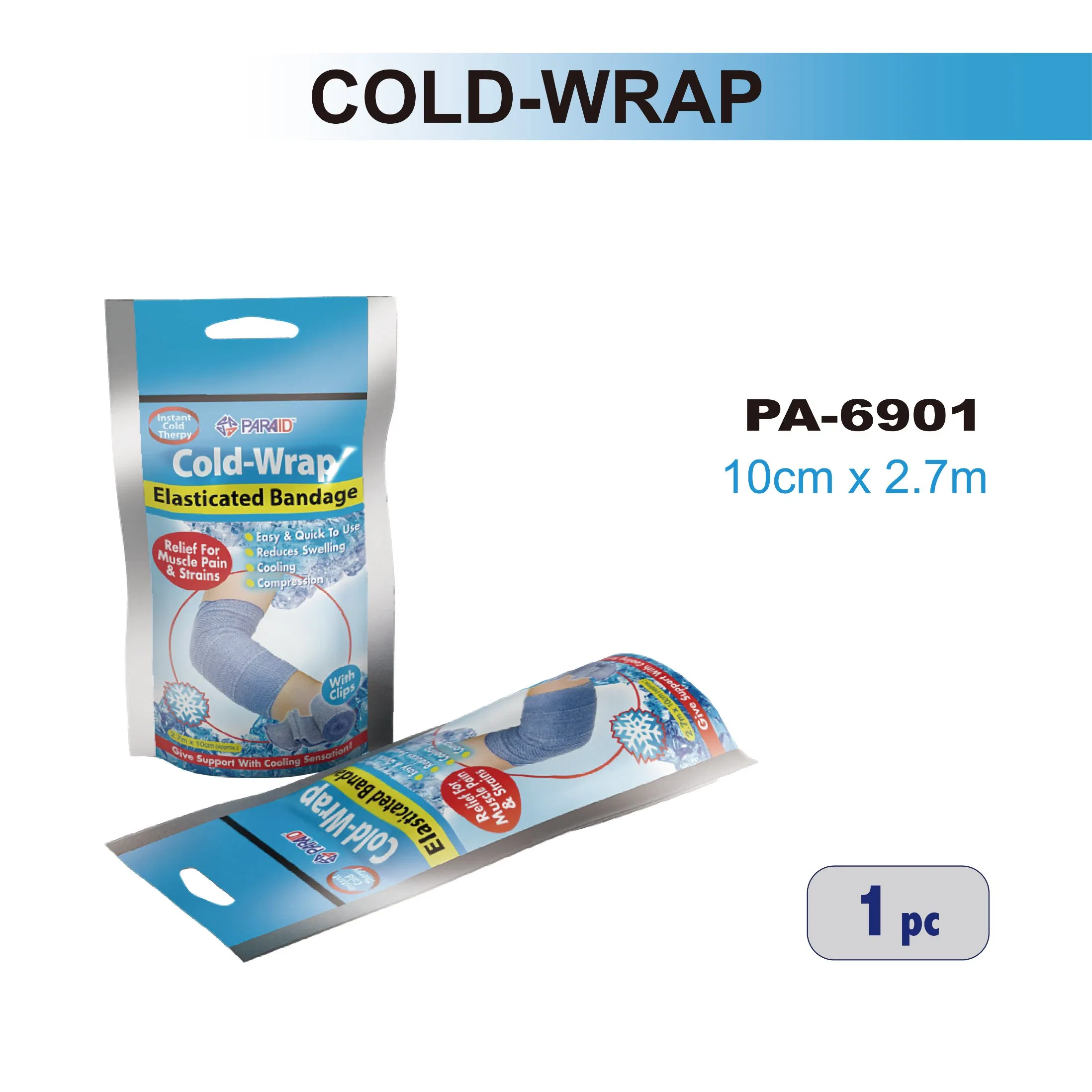Cold Wrap Elasticated Bandage (PA-6901)