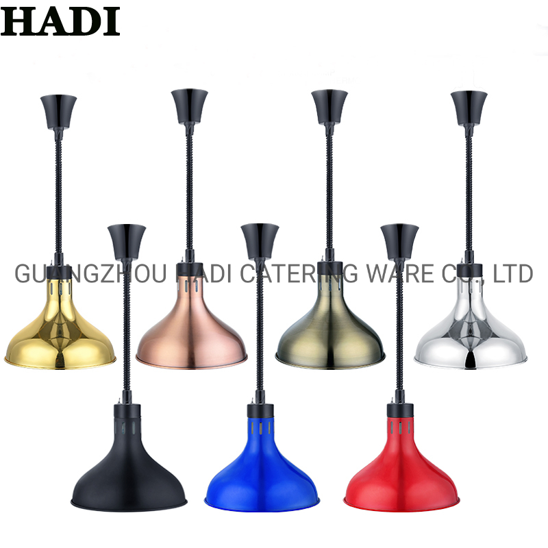 Atering Light Equipment Buffet Warmer Heater Electric Infrared Heat Lamps Silver Gold Stainless Steel Restaurant Hanging Food Warmer Light