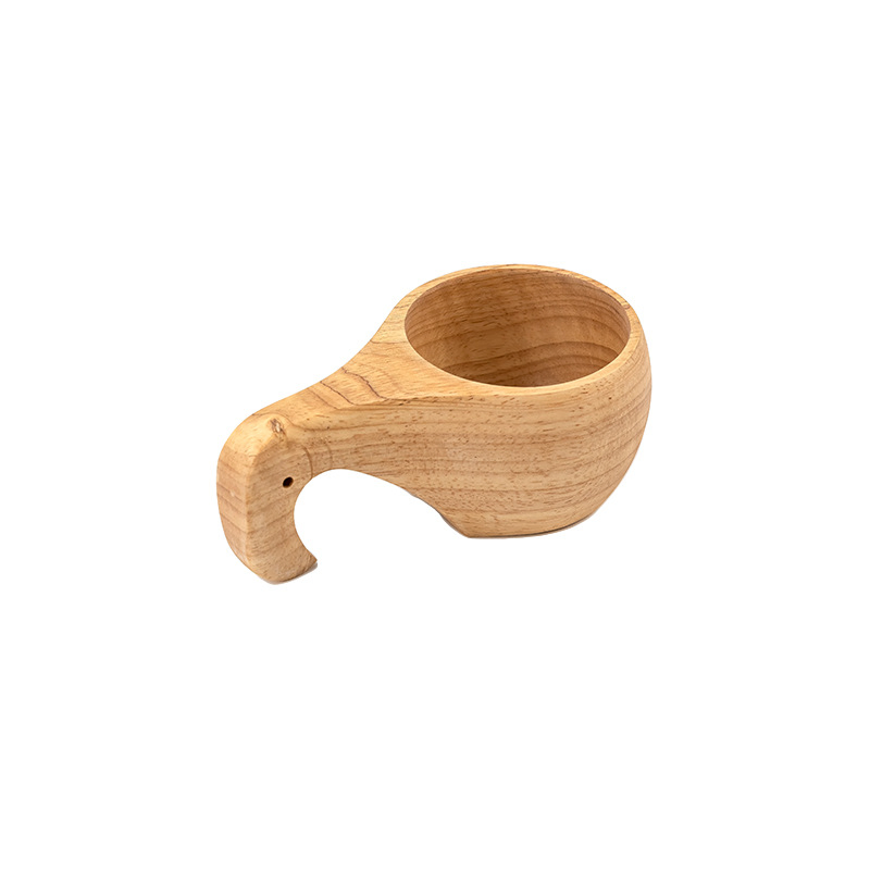 Simple Style Wooden Insulated Creative Household Handle Cup