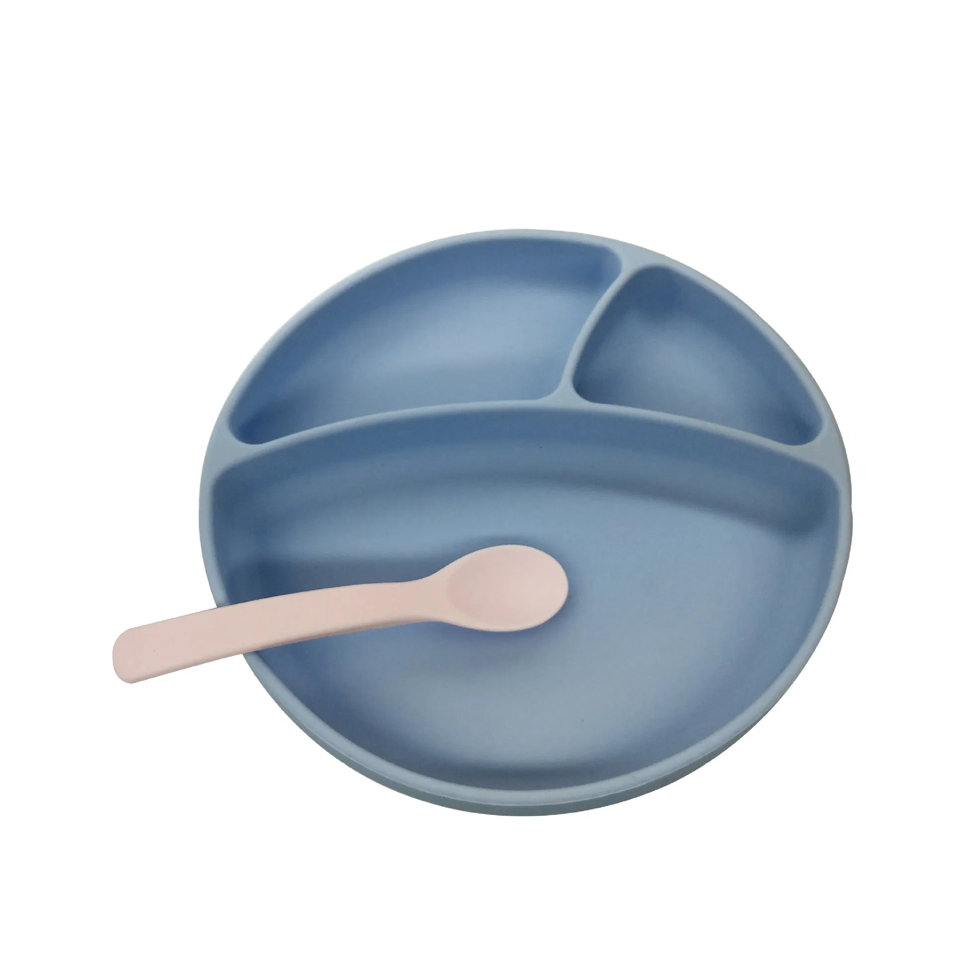 New Arrivals Plates Toddler Food Dinner Feeding Silicone Divided Plate Baby Suction