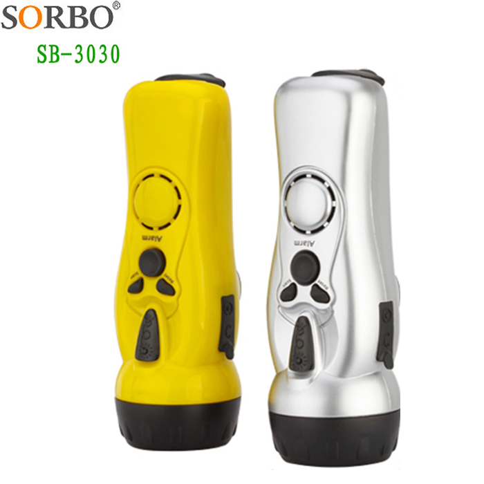 Радио с фонариком и ручной зарядкой