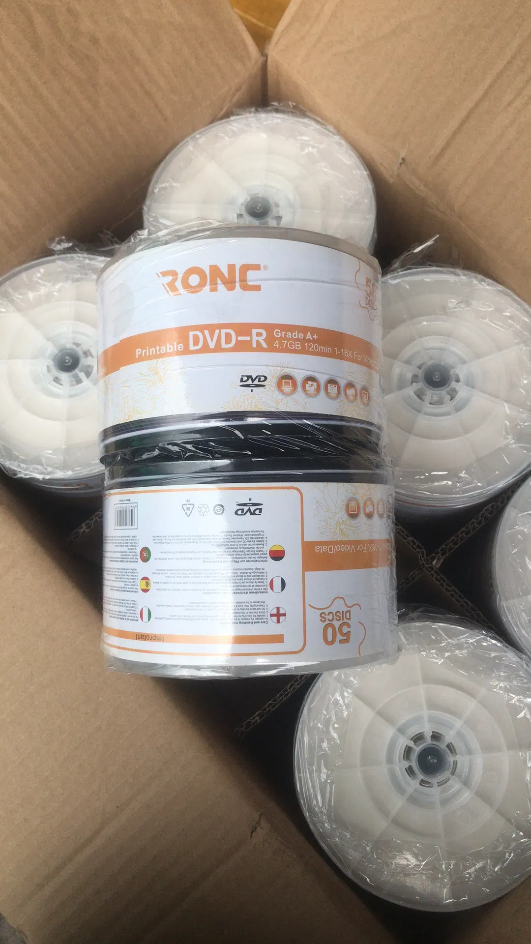 DVD-R 4.7GB 16x, односторонние, Grade A+ (50 шт.)