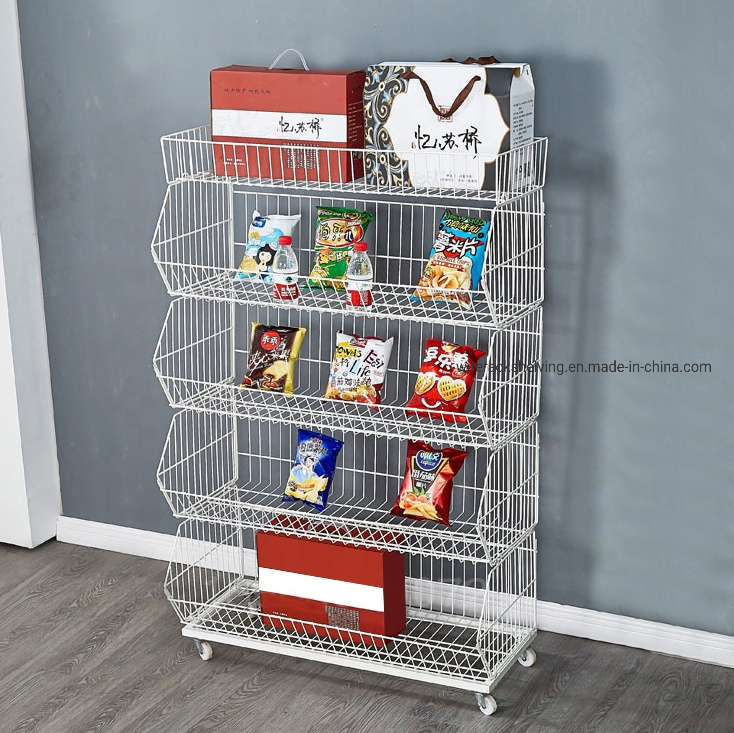 Supermarket Display Stands for Food Potato Chips Floor Display Stand