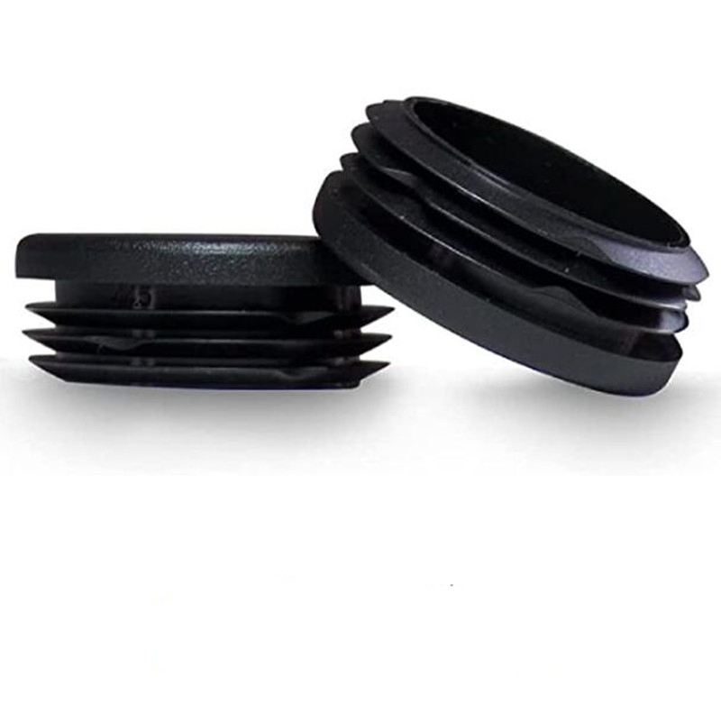 Plastics 1" Inch (25.4 mm) Round Plastic Hole Plugs, Inserts, Black End Caps for Metal Tubing, Hardware Plugs, Fences, Glide Protection From Chair Legs