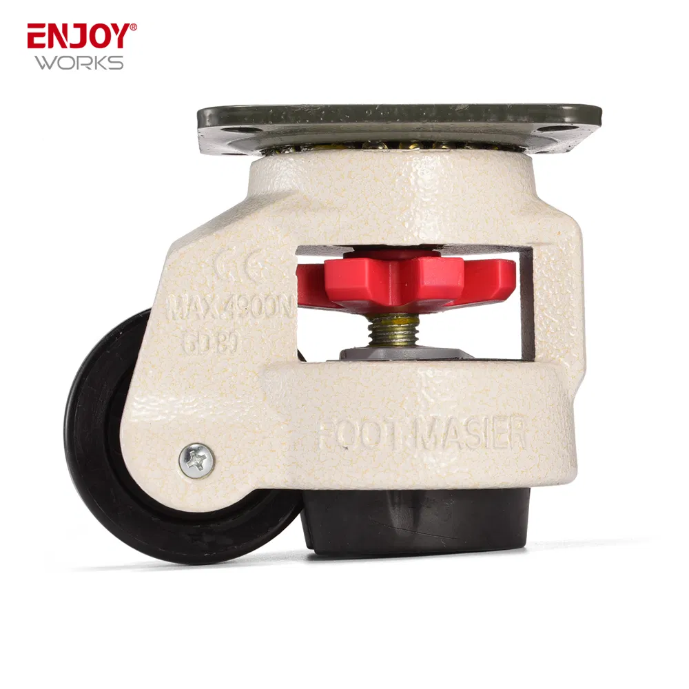 Footmaster Gd-60f/80f/100f Nylon Wheel Top Plate Leveling Caster Wheels