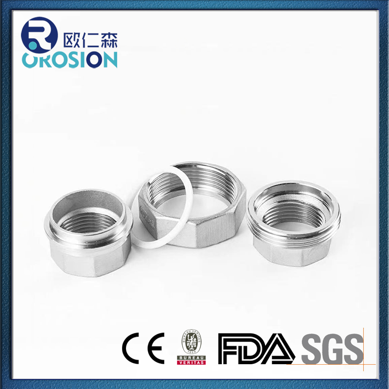 Heavy-Duty Stainless Steel Female Threaded Pipe Union Fitting