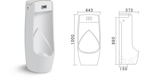 Men Toilet Standing Urinal Porcelain Sanitary Ware Bathroom Water Saving Men Urinal