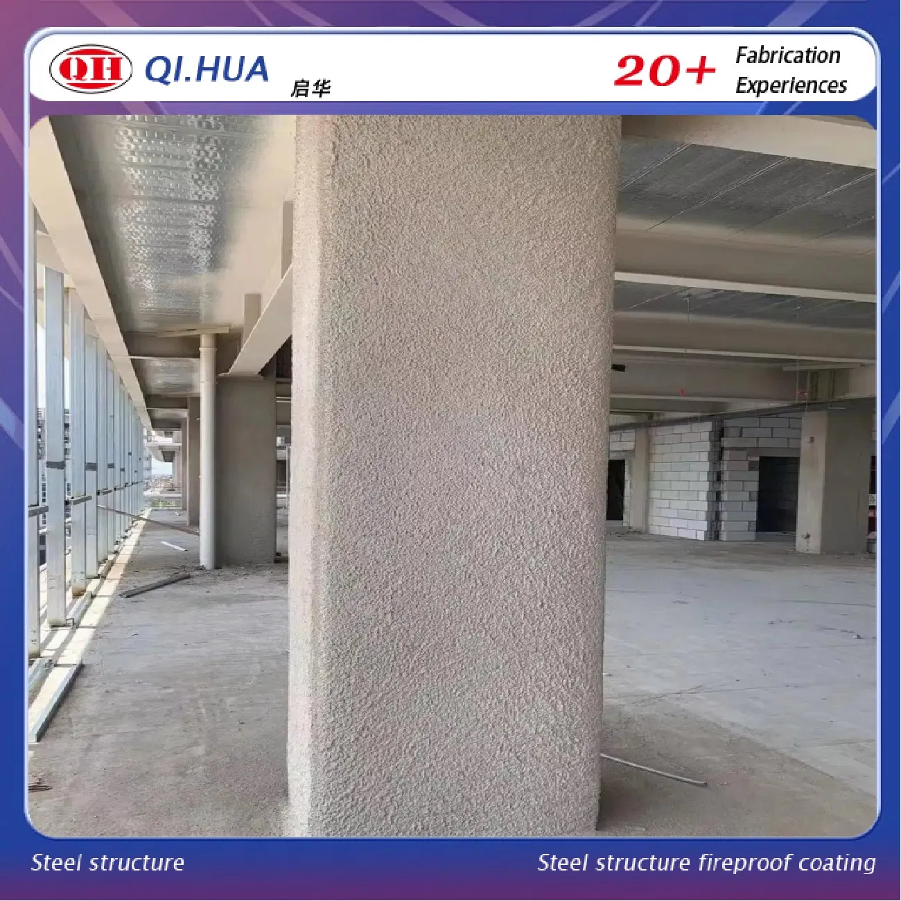 Non-Toxic Eco-Friendly Indoor Non-Intumescent Fire-Resistive Thick Fireproof Coating for Steel Structures