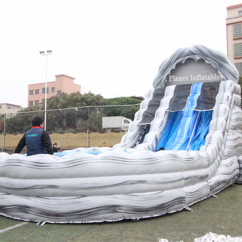 Large Outdoor Adult Size Double Lane Water Slide Big Inflatable Water Slide for Sale