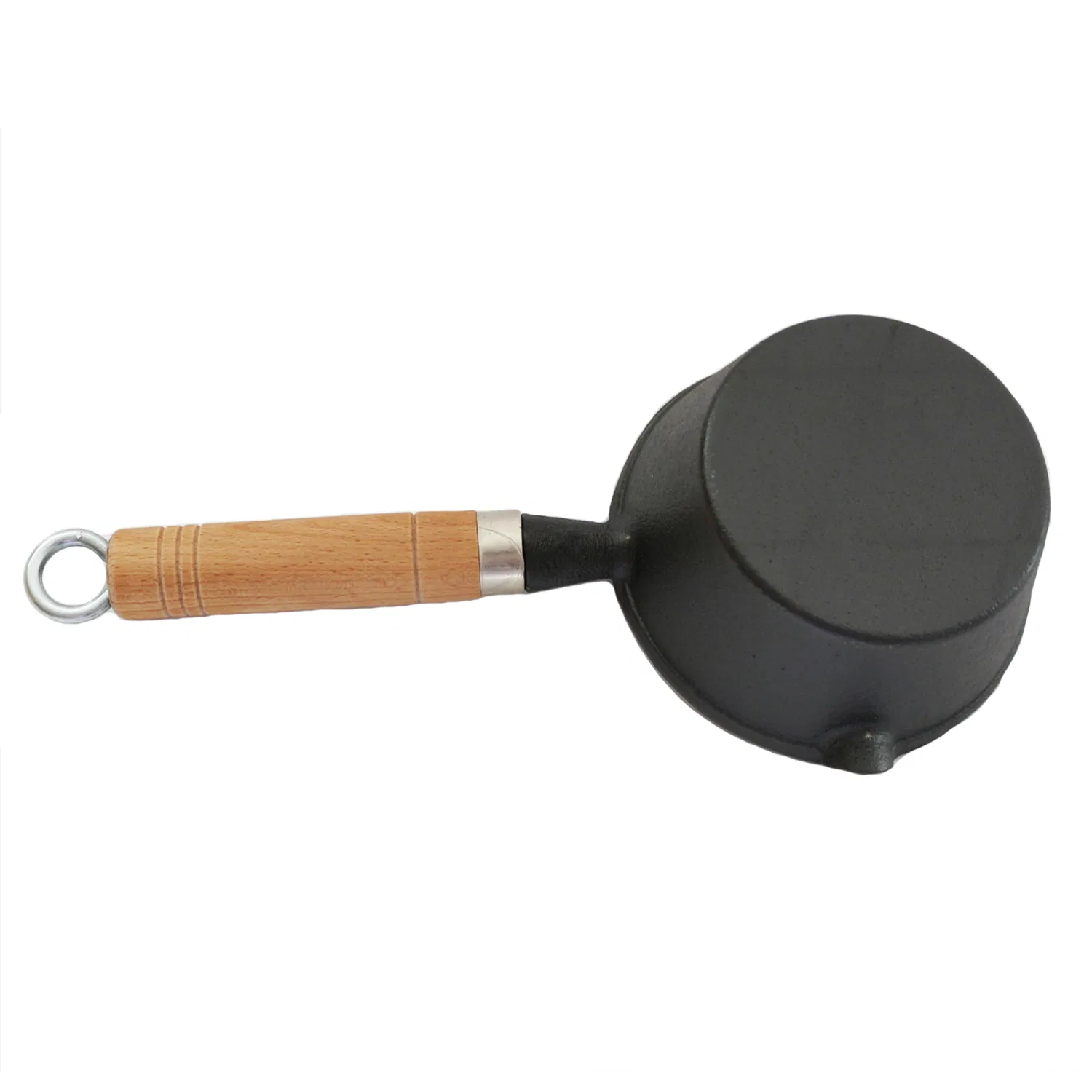 Чугунный соусник с деревянной ручкой и носиком