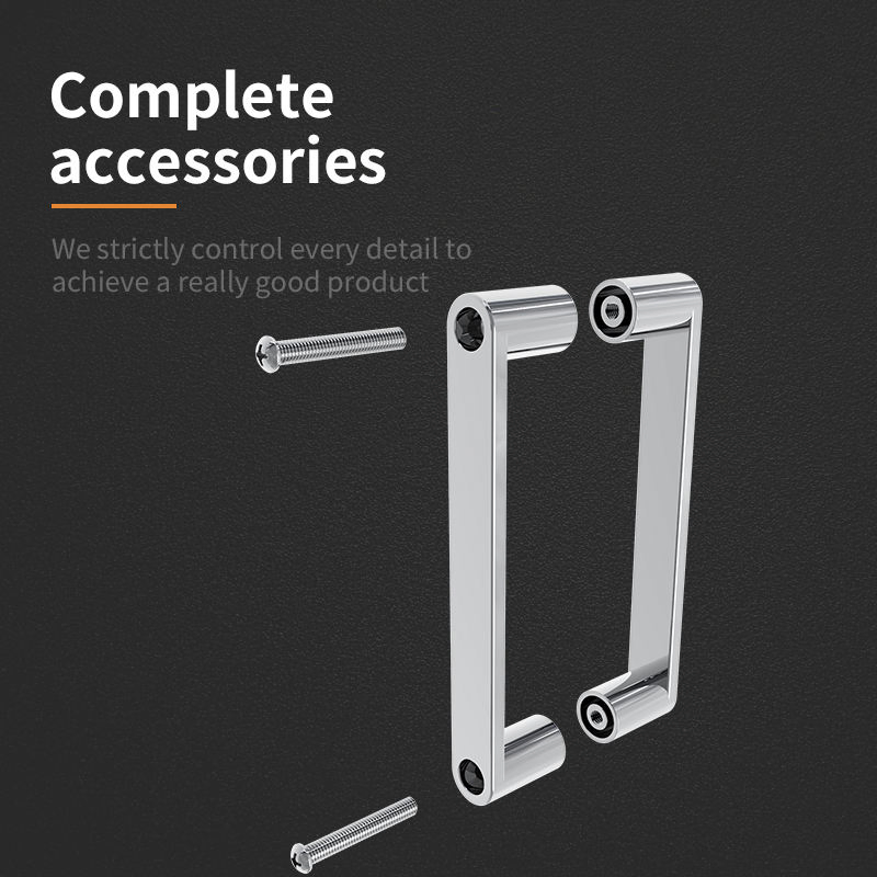 Standard or Custom Pull Shower Glass Room Strip Door Handle Modern Zinc Alloy Shower Door Handle