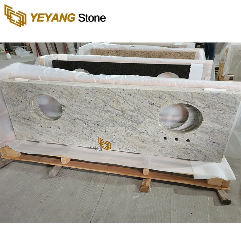 River White Granite Kitchen Island/Worktop Precut Granite Countertop Factory Building Material