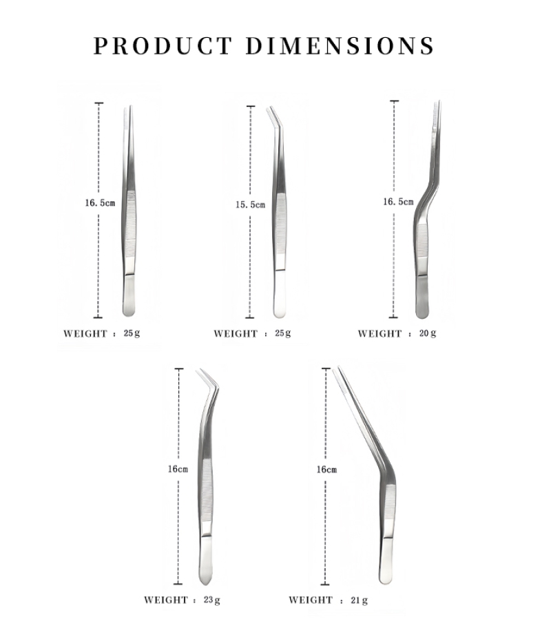 Professional Chef Plating Tweezers for BBQ and Food Styling