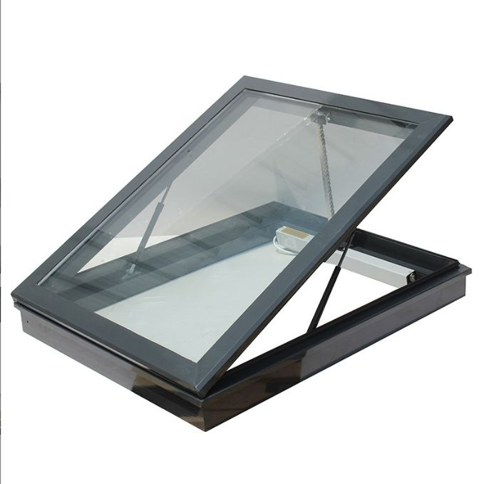 Modern Villa Custom Made Skylight Roof Window Electric Soundproof Double Glazed Aluminium Stainless Steelflatroof Sliding Open
