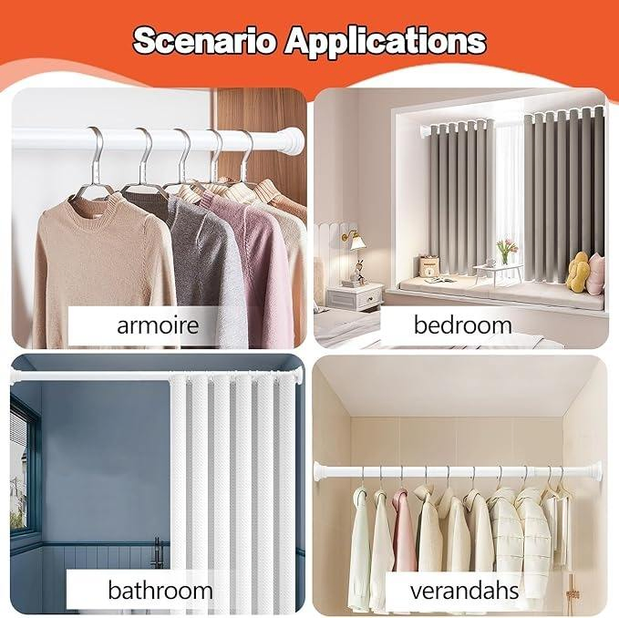 Factory Wholesale Telescopic Closet Rod Metal Closet Rod Modern Closet Hanging Rod