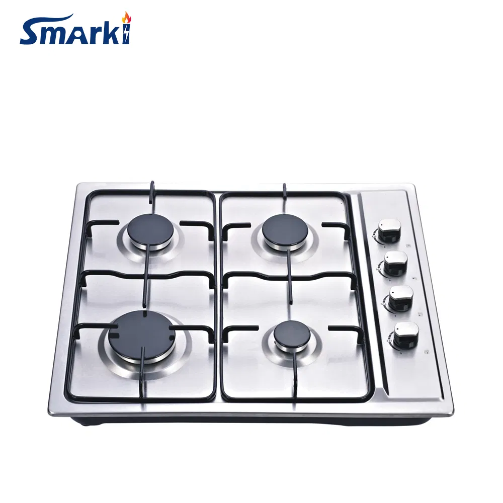 Side Control Stainless Steel Gas Cooktop 4 Burner Gas Hob