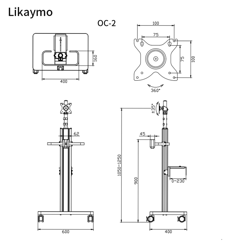 Premium Likaymo Oc-2 Dental Workstation Trolley for Clinics