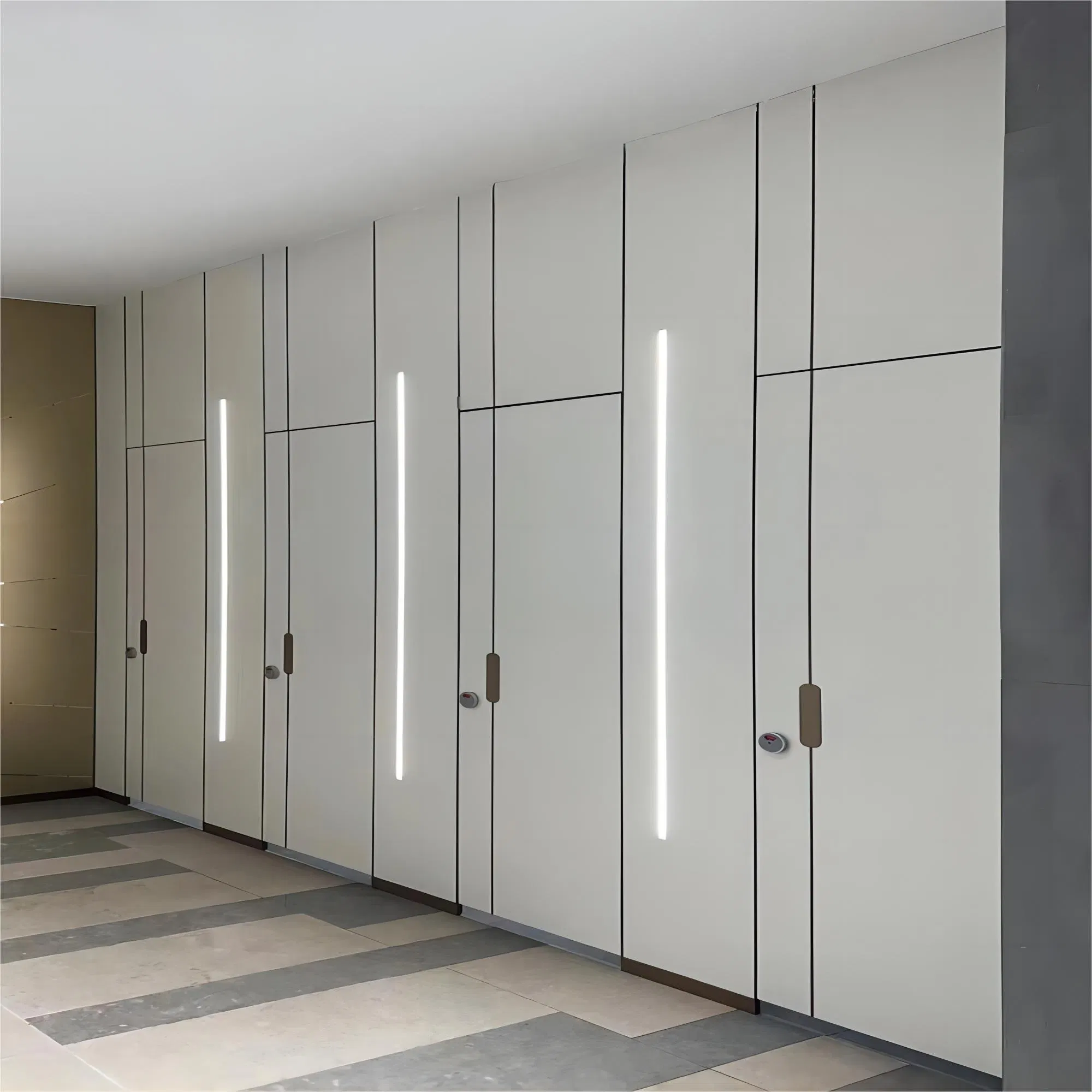 Debo Standard Design Economical Compact Laminate Toilet Partition for Train Station